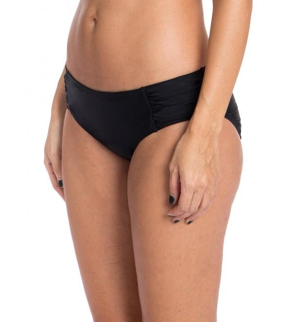 Women S Swim Standard Ruched Bikini Bottom Black CV12OBFK30E