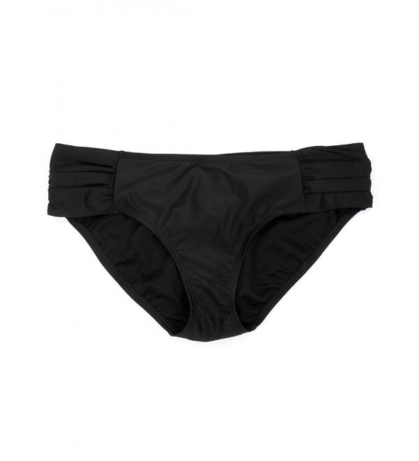 Women S Swim Standard Ruched Bikini Bottom Black CV12OBFK30E