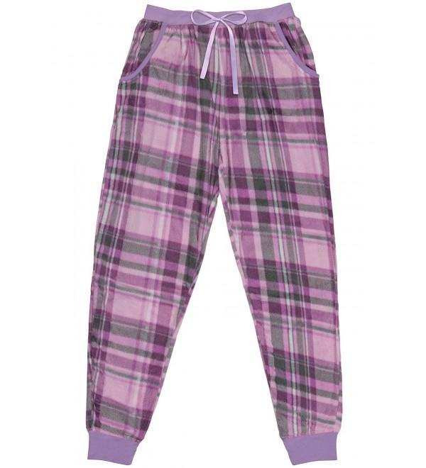 Women's Super Cozy Minky Fleece Pajama Bottom With Waist & Bottom Rib ...