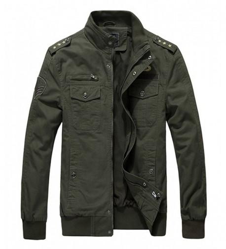 Men's Lightweight Fashion Cotton Jackets - 208/Army Green - CD17X6C90IE