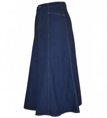 Ladies Flared Indigo Denim Skirt