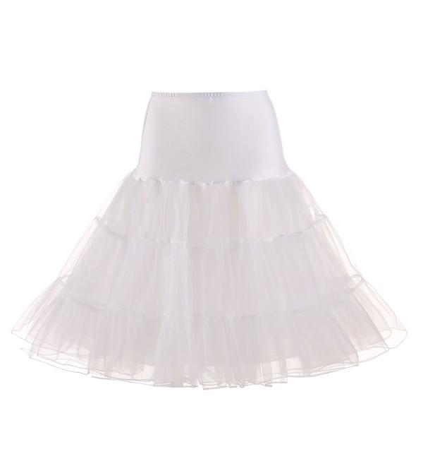Women's 50s Vintage Petticoat Crinoline Tutu Underskirts - White ...