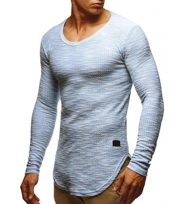 Men's Sweatshirt LN6358 Size M- Blue - C3182Q3OOQ0