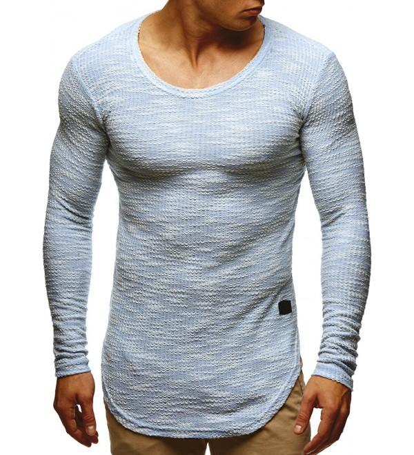 Men's Sweatshirt LN6358 Size M- Blue - C3182Q3OOQ0