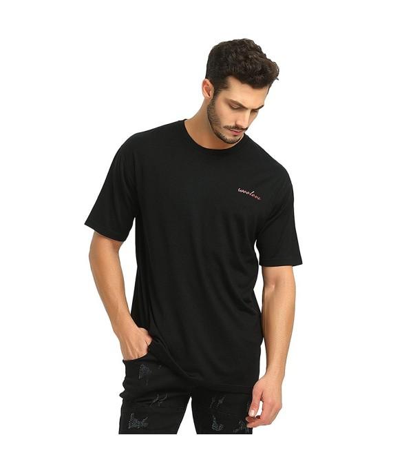 Merino Wool Breathable Short Sleeve Crew Neck Mens Tee T-Shirts - Black ...