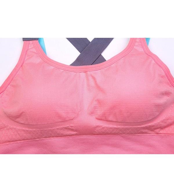 Padded Racerback Support Strappy Wirefree Sports Bras Sexy Beauty Back ...