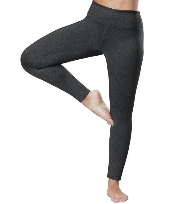 Women's Workout Yoga Pants Mid Waist Full Length Leggings - Charcoal ...