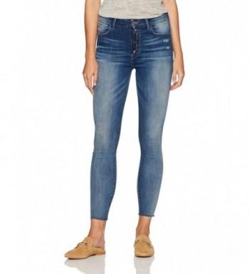 Madison Women's Parsons High Rise Jean with Exposed Button Lapis ...