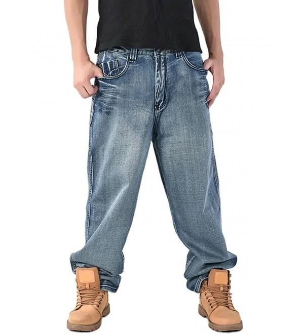 loose fit light blue jeans mens