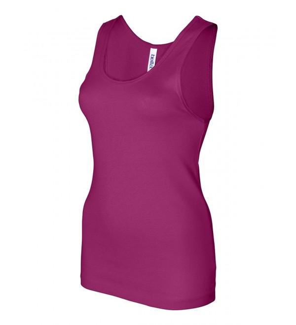 Ladies' 5.8 oz Cotton Rib Tank Top - Berry - CJ115S2KX3B