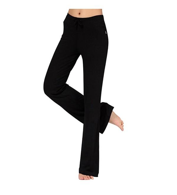 black wide leg yoga pants