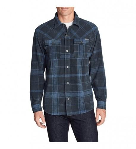 Men's Chutes Microfleece Shirt - Deep Indigo (Blue) - C5187I4KGQO