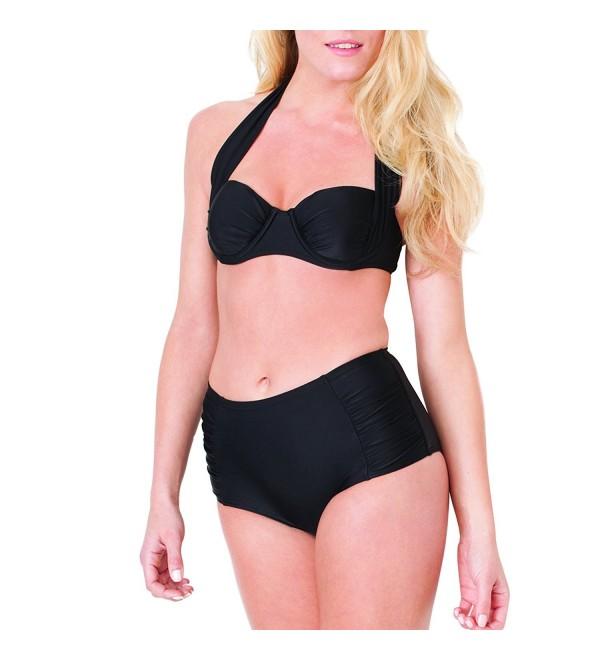 Smartsexy Womens High Waisted Shaping Bikini Bottom With Side Ruching Black Hue Cy12odfkh32 0859