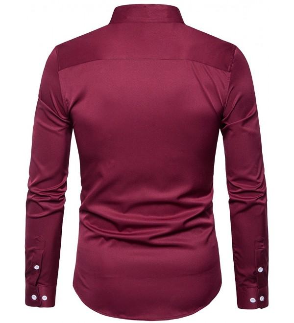 long sleeve mandarin collar shirt