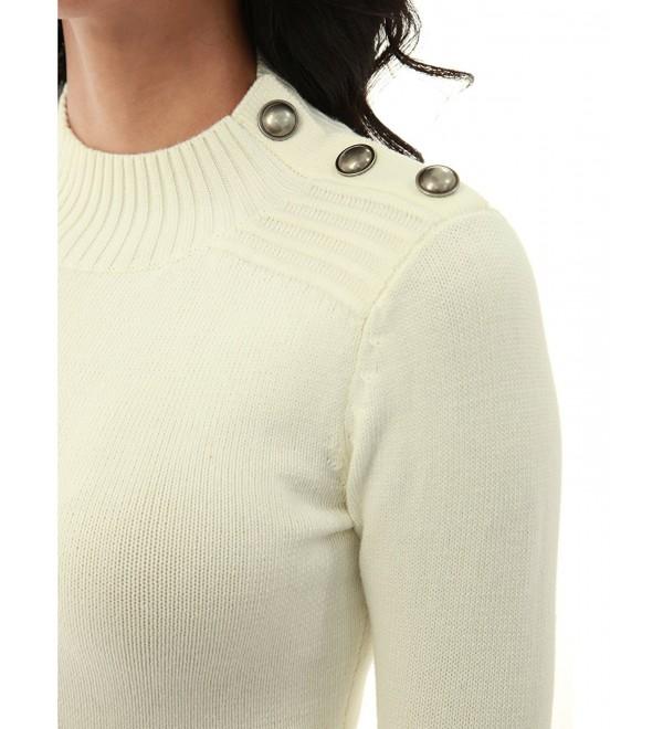 mock neck long sleeve sweater