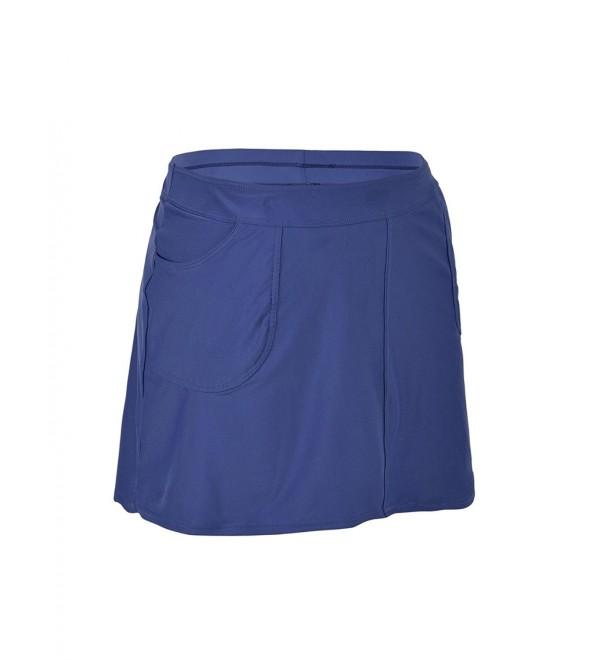 Women's Slit Side Quick Drying Swim Skirt With Pockets - Blueviolet ...