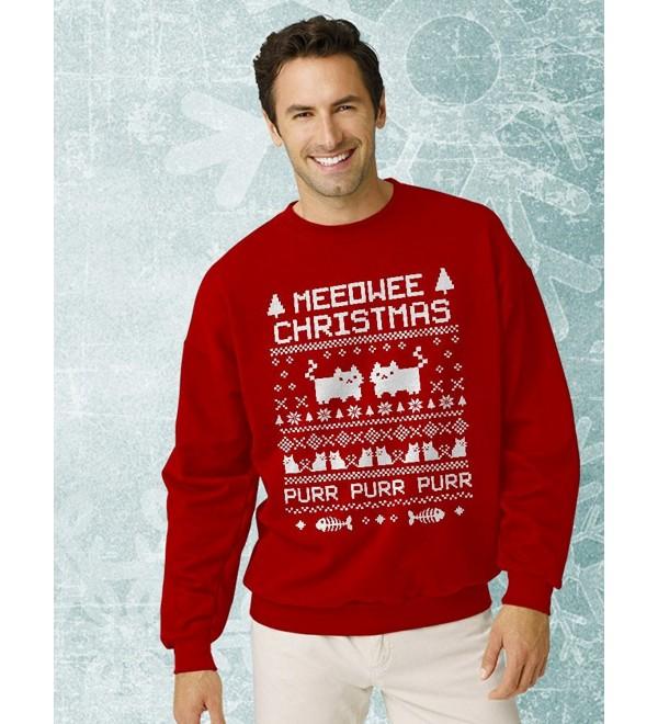 Meeowee Christmas Ugly Sweater - Cute Xmas Party Sweatshirt with Xmas ...