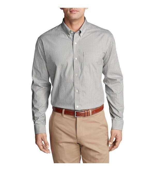Men's Wrinkle-Free Pinpoint Oxford Classic Fit Long-Sleeve Shirt - S ...