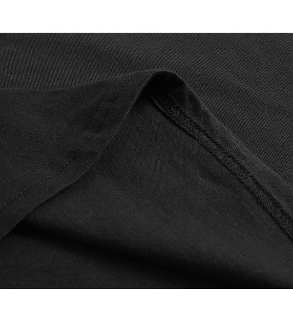 Women's Cotton Pajamas Set Short Sleeves Top & Shorts - Black - CK189IS3XS5