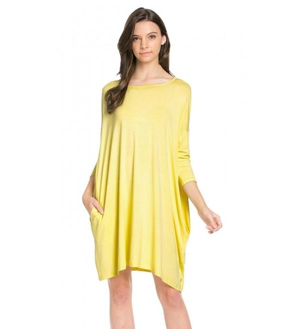 Women's Side Pocket Dolman Sleeves Jersey Dress(S-3X)-Made In USA ...