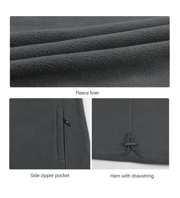 Men's Outdoor Full Zip Fleece Jacket - Dark Gray - CS1867YD6SI