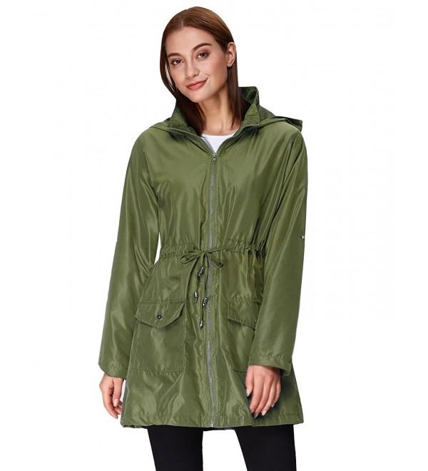 Women Lightweight Jacket Waterproof Rain Coat Windbreaker with Hood ...