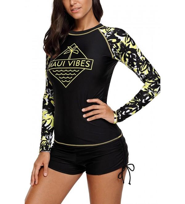 womens long sleeve rash guard shirt