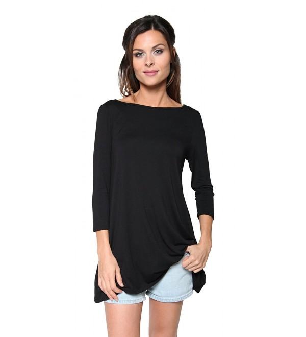 Women's Long Flowy Elbow or Long Sleeve Jersey Tunic Made In USA ...