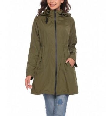 Long Rain Jacket Women's Packable Waterproof & Breathable Rain Coat ...