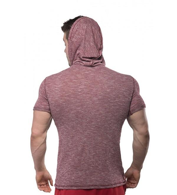 Men's Workout Casual Pullover Short Sleeve Hoodie Shirt Street Style ...