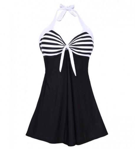 Women's Retro Vintage Sailor Swimsuit Pin up One Piece Swimwear ...