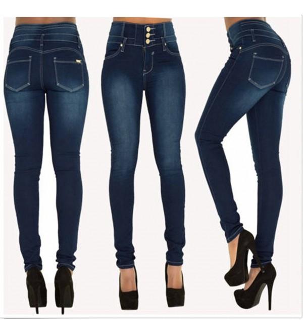 high rise pull on jeans