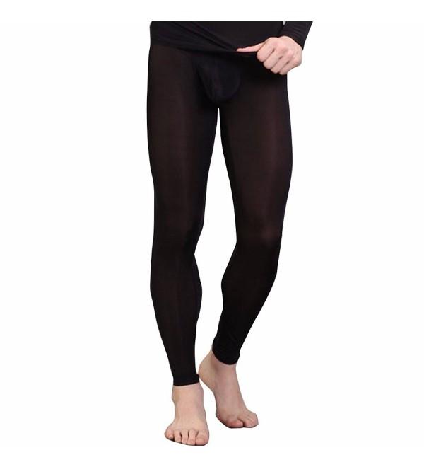 Mens Ice Silk Bulge Support Sleep Bottom Lounge Pants Home Meditation ...