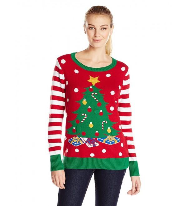 Ugly Christmas Sweater Women's Light-UP Christmas Tree Sweater ...