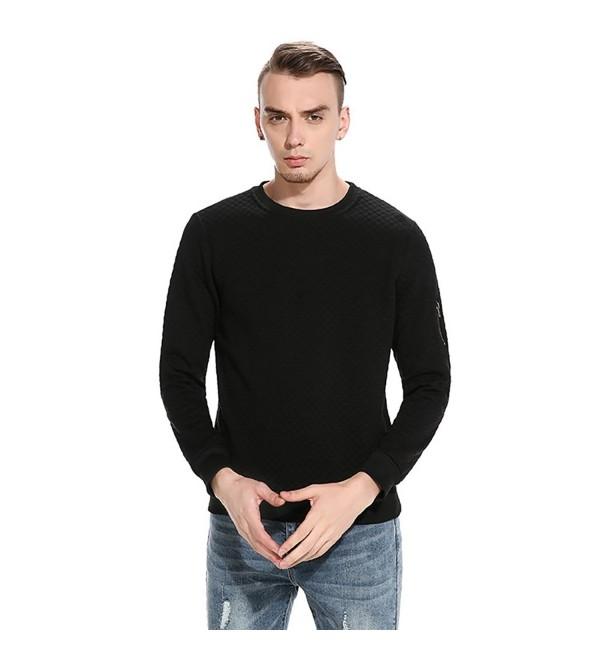 Men's Crewneck Sweatshirt Long Sleeve Stylish Square Quilted Design ...