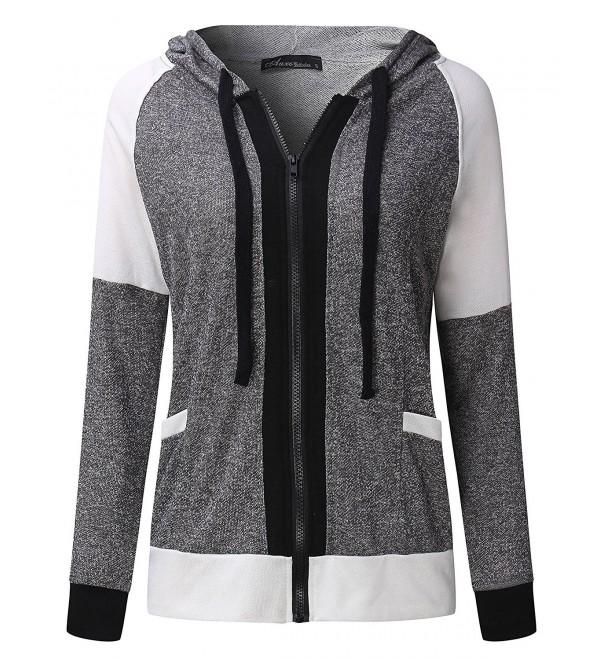 Women Zip Up Hoodie Lightweight Jacket Sports Jersey Workout Sweatshirt ...