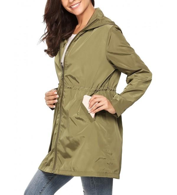 Women Long Style Waterproof Hooded Raincoat Clothing Rainwear Rain ...
