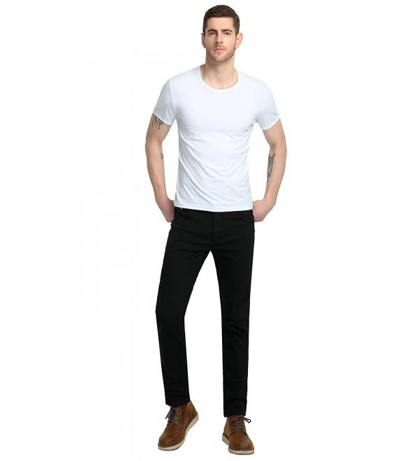 Men's Skinny Stretch Elastic Jeans Slim Relaxed-Fit Fashionable Pants ...