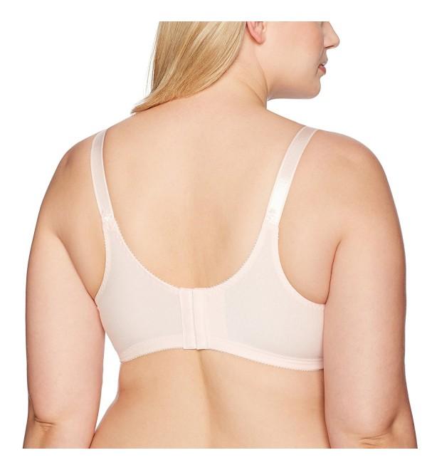 Women S Plus Size Double Support Cotton Stretch Wire Free Bra Blushing Pink CW O MQ N