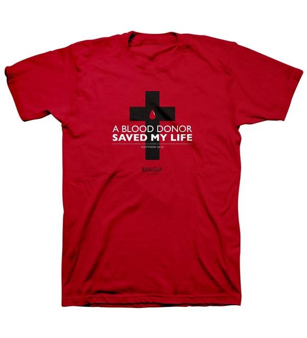 Blood Donor Saved My Life Christian T-Shirt Red - CH1839D53YW