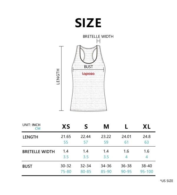 Women's Tank Top Shirt Slim Fit Athletic Racerback Vest For Running ...