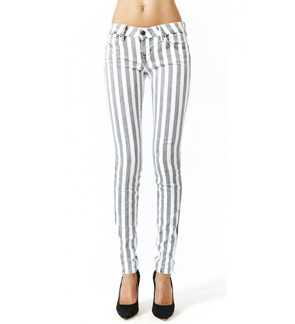 Kill City Women's Vintage Wash Striped Steampunk Emo Skinny Jeans ...