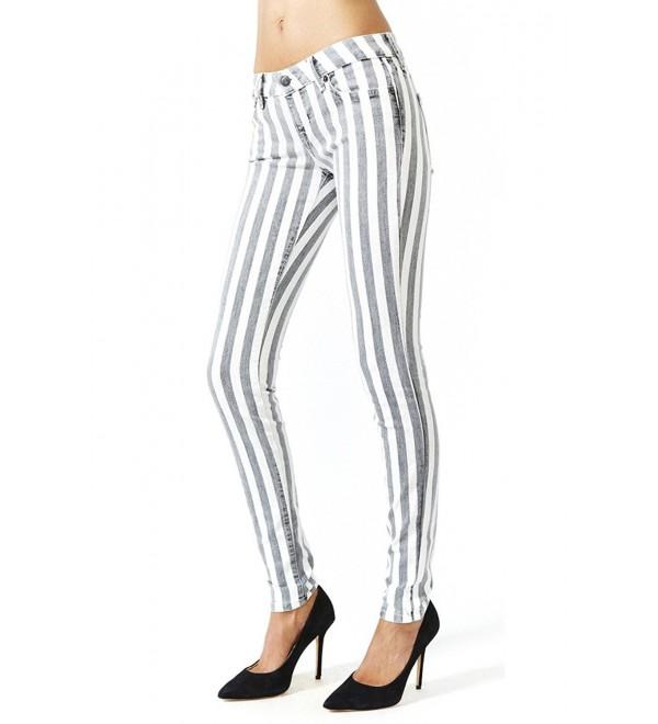Kill City Women's Vintage Wash Striped Steampunk Emo Skinny Jeans ...