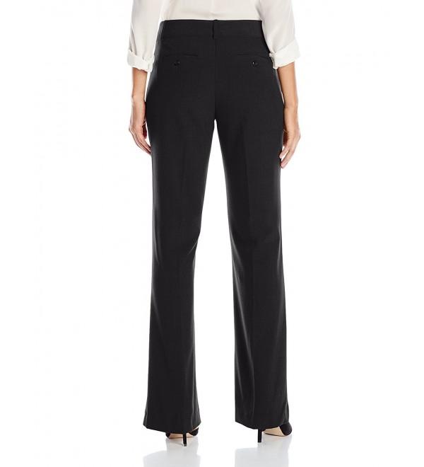 New York Women's Bi-Stretch Bootcut Pant With Short Ponte Inset - Black ...